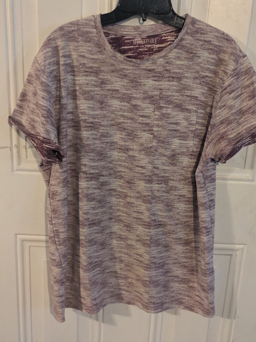 Heathered Purple Crewneck Pocket T-Shirt - Unbranded